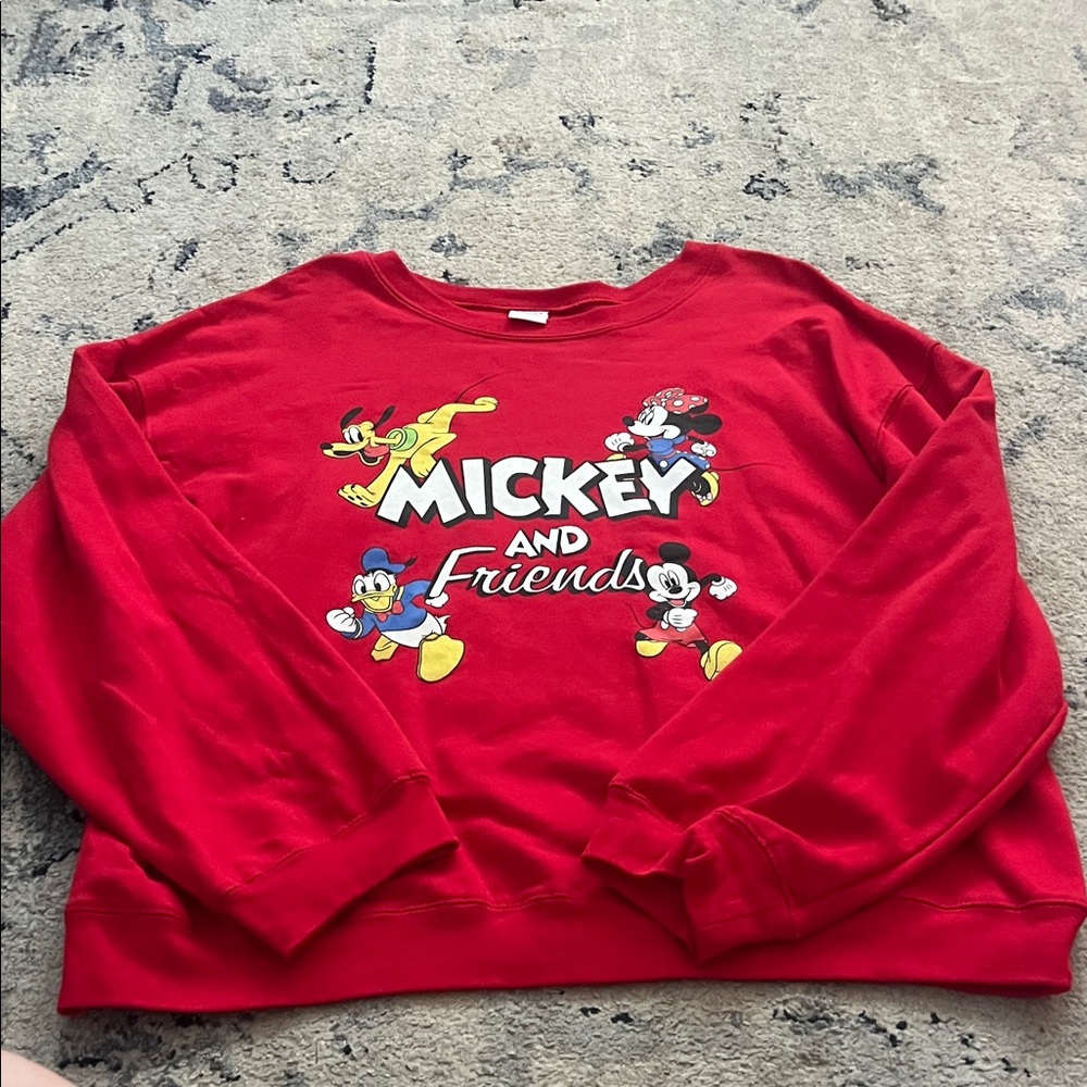 Disney Red Mickey and Friends Sweater